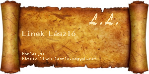 Linek László névjegykártya