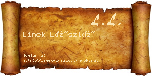 Linek László névjegykártya