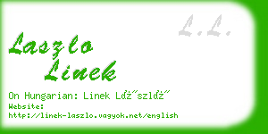 laszlo linek business card